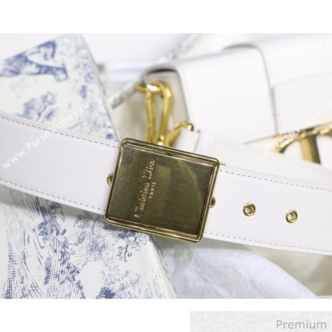 Dior 30 Montaigne Mini Box Shoulder Bag in White Box Calfskin 2020 (XXG-20071067)