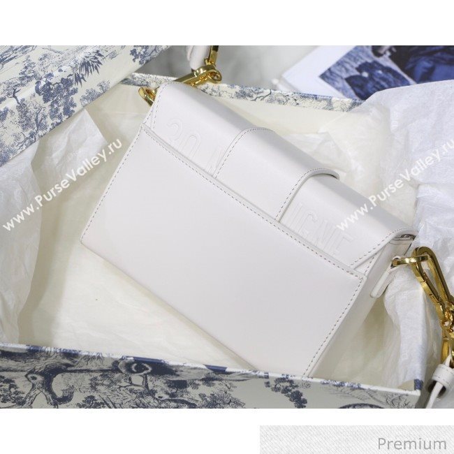Dior 30 Montaigne Mini Box Shoulder Bag in White Box Calfskin 2020 (XXG-20071067)