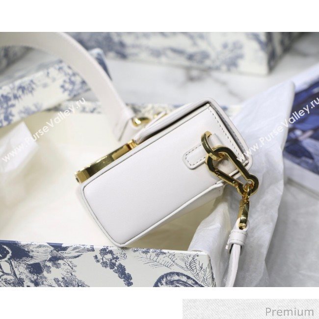 Dior 30 Montaigne Mini Box Shoulder Bag in White Box Calfskin 2020 (XXG-20071067)