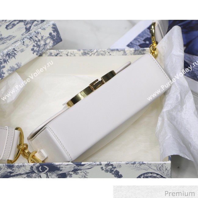 Dior 30 Montaigne Mini Box Shoulder Bag in White Box Calfskin 2020 (XXG-20071067)