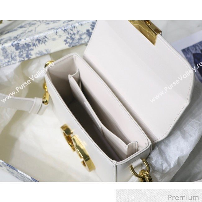 Dior 30 Montaigne Mini Box Shoulder Bag in White Box Calfskin 2020 (XXG-20071067)