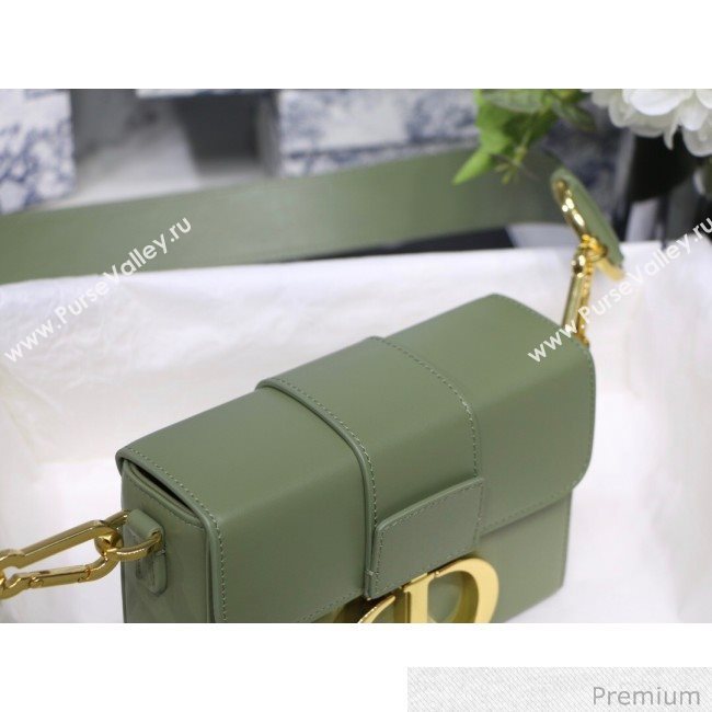 Dior 30 Montaigne Mini Box Shoulder Bag in Green Box Calfskin 2020 (XXG-20071068)
