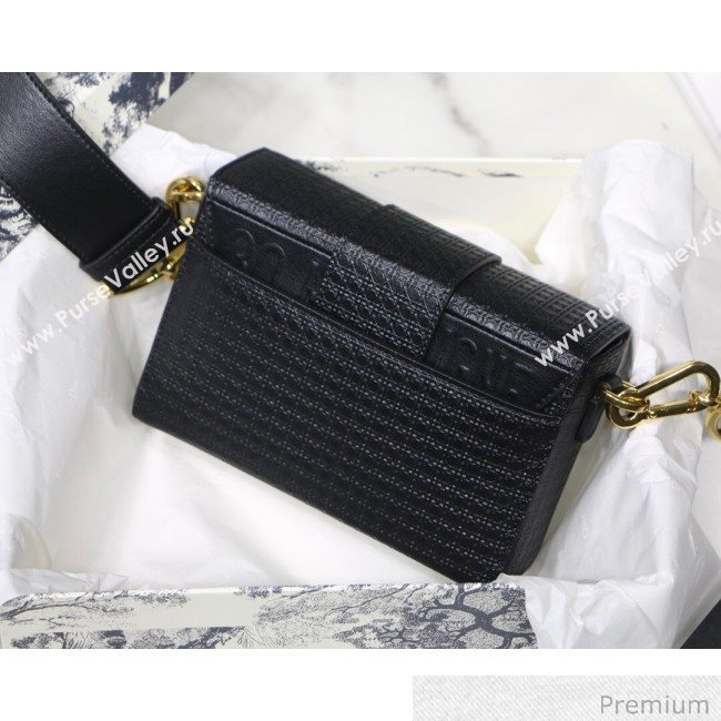 Dior 30 Montaigne Mini Box Shoulder Bag in Black Microcannage Calfskin 2020 (XXG-20071071)