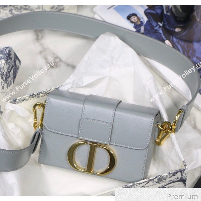 Dior 30 Montaigne Mini Box Shoulder Bag in Grey Box Calfskin 2020 (XXG-20071070)