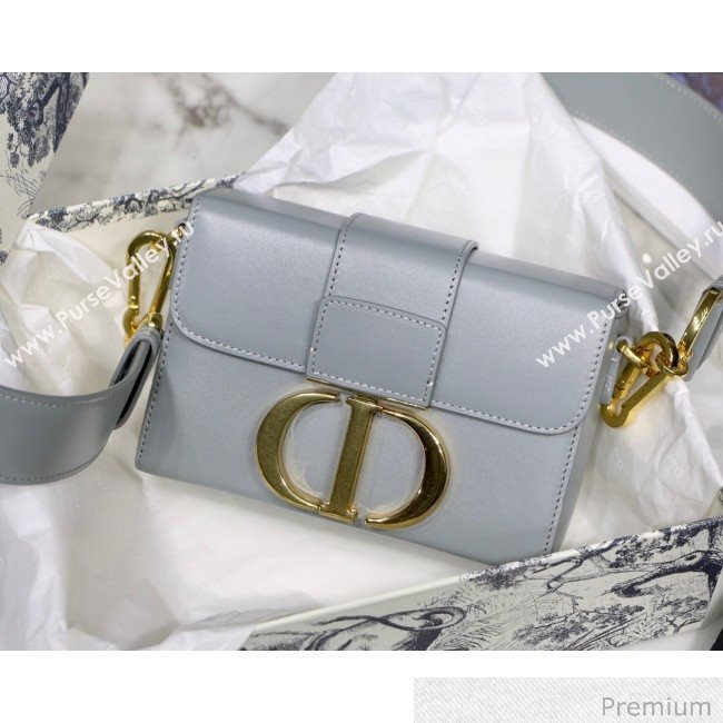 Dior 30 Montaigne Mini Box Shoulder Bag in Grey Box Calfskin 2020 (XXG-20071070)