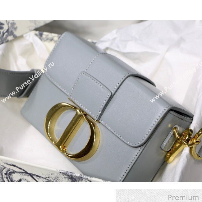 Dior 30 Montaigne Mini Box Shoulder Bag in Grey Box Calfskin 2020 (XXG-20071070)