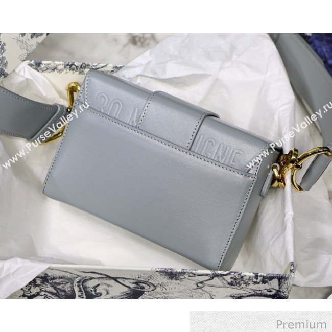 Dior 30 Montaigne Mini Box Shoulder Bag in Grey Box Calfskin 2020 (XXG-20071070)