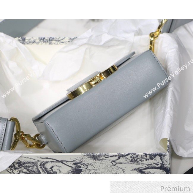 Dior 30 Montaigne Mini Box Shoulder Bag in Grey Box Calfskin 2020 (XXG-20071070)