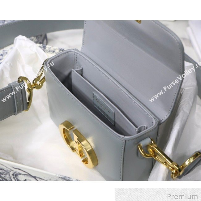 Dior 30 Montaigne Mini Box Shoulder Bag in Grey Box Calfskin 2020 (XXG-20071070)