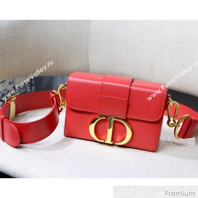 Dior 30 Montaigne Mini Box Shoulder Bag in Red Box Calfskin 2020 (XXG-20071069)