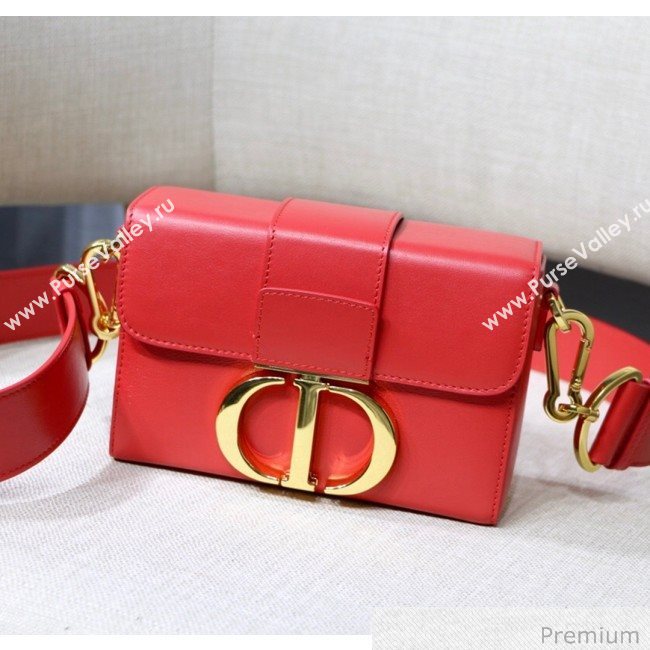 Dior 30 Montaigne Mini Box Shoulder Bag in Red Box Calfskin 2020 (XXG-20071069)