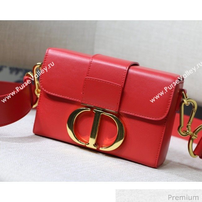 Dior 30 Montaigne Mini Box Shoulder Bag in Red Box Calfskin 2020 (XXG-20071069)