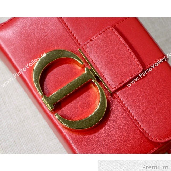 Dior 30 Montaigne Mini Box Shoulder Bag in Red Box Calfskin 2020 (XXG-20071069)