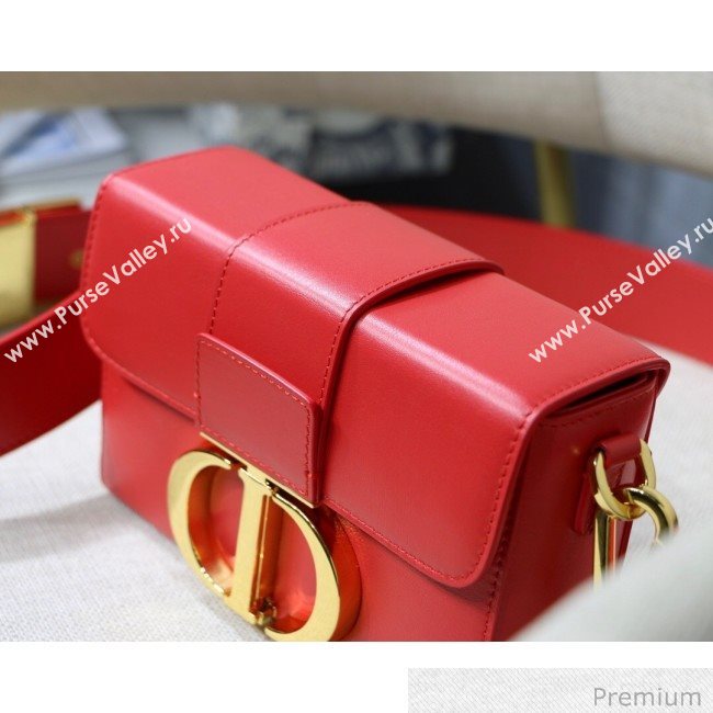 Dior 30 Montaigne Mini Box Shoulder Bag in Red Box Calfskin 2020 (XXG-20071069)