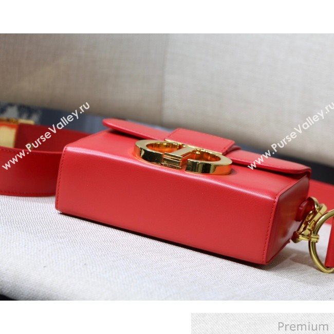 Dior 30 Montaigne Mini Box Shoulder Bag in Red Box Calfskin 2020 (XXG-20071069)