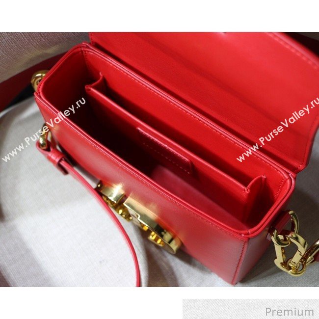 Dior 30 Montaigne Mini Box Shoulder Bag in Red Box Calfskin 2020 (XXG-20071069)