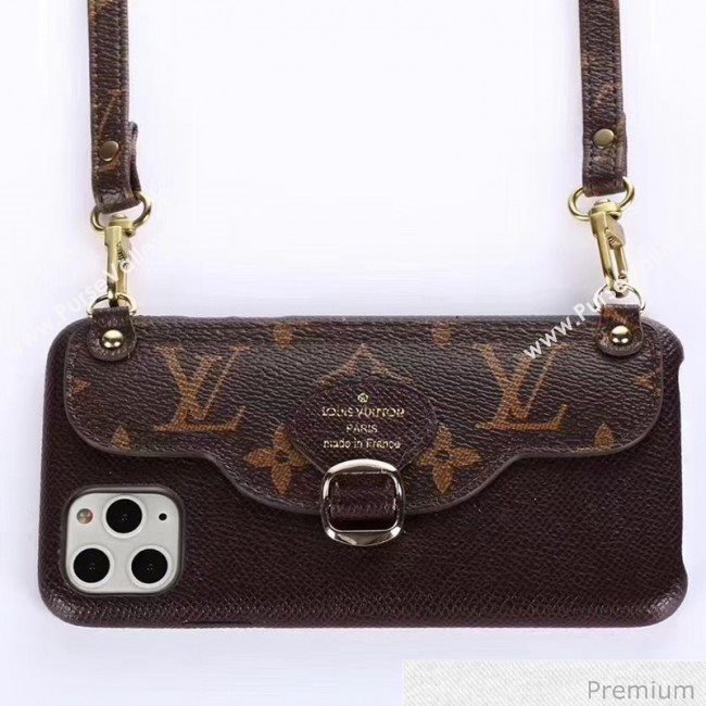 Louis Vuitton Monogram Canvas iPhone Clutch/Crossbody Bag Brown 06 2020 (SJK-20070806)