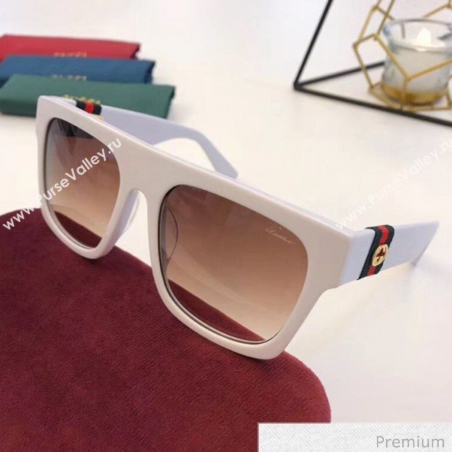 Gucci GG Web Sunglasses White 03 2020 (A0-20070819)