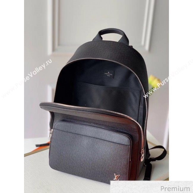 Louis Vuitton Mens Alex Backpack with Silver LV Emblem M30258 Black 2020 (KI-20070901)