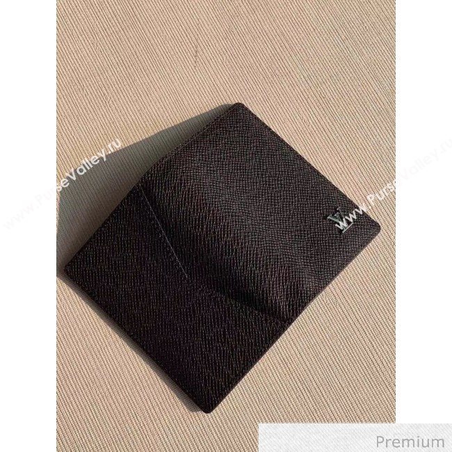Louis Vuitton Mens Grained Leather Pocket Organizer Wallet with Silver LV Emblem M30293 Black 2020 (KI-20070902)