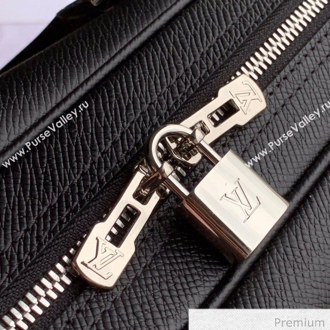 Louis Vuitton Mens Porte Documents Voyage Top Handle Bag with LV Stamp Print M30365 Black 2020 (KI-20070907)