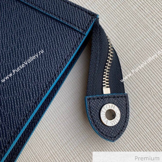 Louis Vuitton Mens Pochette Voyage Pouch with LV Stamp Print M30397 Blue 2020 (KI-20070909)