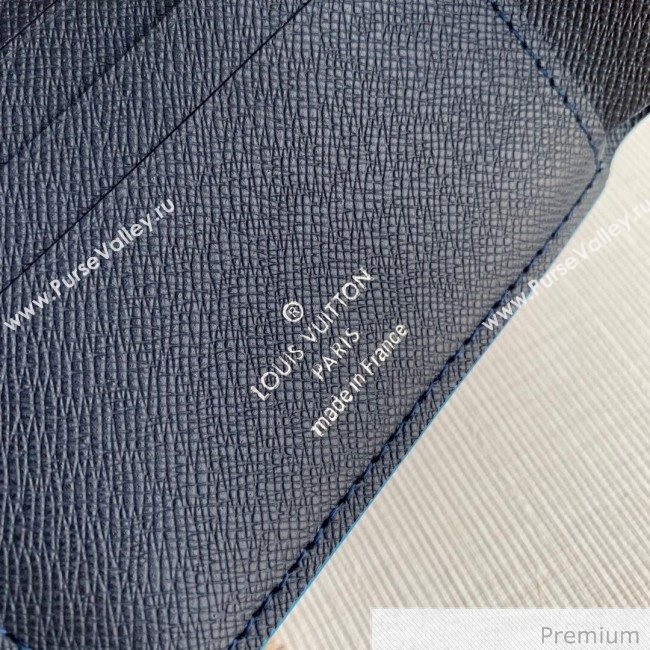 Louis Vuitton Mens Multiple Wallet with LV Stamp Print M30381 Blue 2020 (KI-20070911)