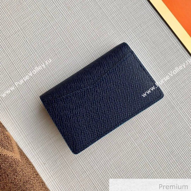 Louis Vuitton Mens Pocket Organizer Wallet with LV Stamp Print M30377 Blue 2020 (KI-20070913)