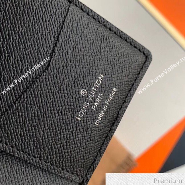 Louis Vuitton Mens Pocket Organizer Wallet with LV Stamp Print M30375 Black 2020 (KI-20070912)