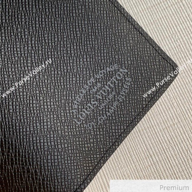 Louis Vuitton Mens Brazza Wallet with LV Stamp Print M32572 Black 2020 (KI-20070914)