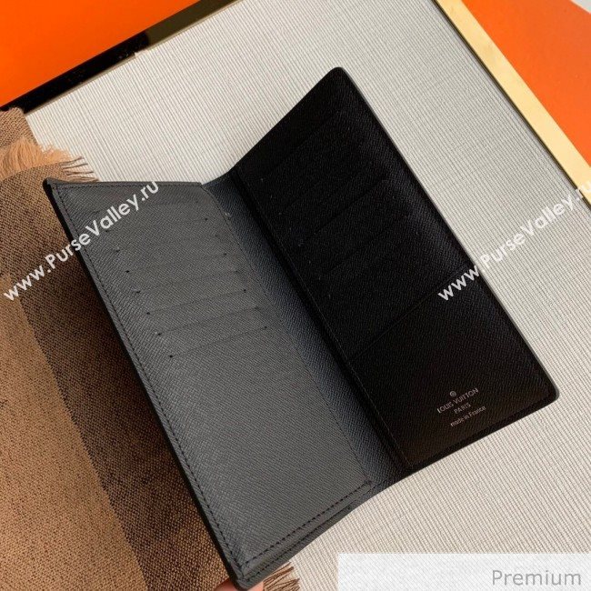 Louis Vuitton Mens Brazza Wallet with LV Stamp Print M32572 Black 2020 (KI-20070914)
