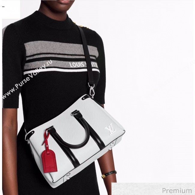 Louis Vuitton Soufflot BB Epi Leather Top Handle Bag M55616 White 2020 (KI-20070923)