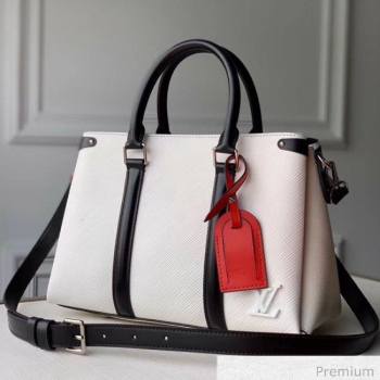 Louis Vuitton Soufflot BB Epi Leather Top Handle Bag M55616 White 2020 (KI-20070923)