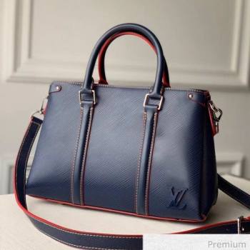 Louis Vuitton Soufflot BB Epi Leather Top Handle Bag M55613 Navy Blue 2020 (KI-20070926)