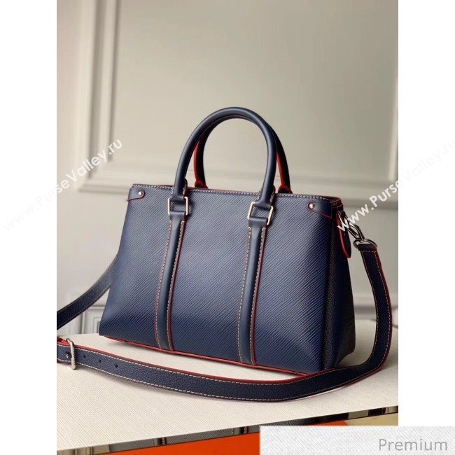 Louis Vuitton Soufflot BB Epi Leather Top Handle Bag M55613 Navy Blue 2020 (KI-20070926)