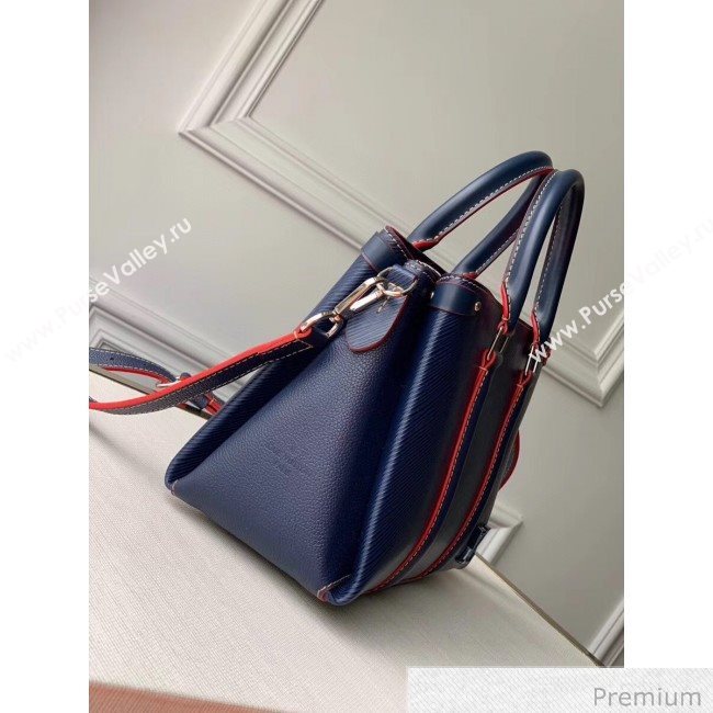 Louis Vuitton Soufflot BB Epi Leather Top Handle Bag M55613 Navy Blue 2020 (KI-20070926)