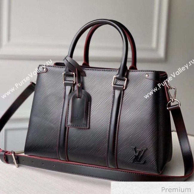 Louis Vuitton Soufflot BB Epi Leather Top Handle Bag M55613 Black 2020 (KI-20070925)