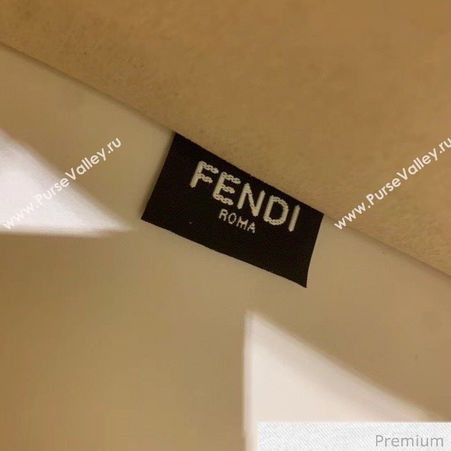 Fendi Sunshine Shopper Leather Tote Bag White 2020 (SU-20070212)