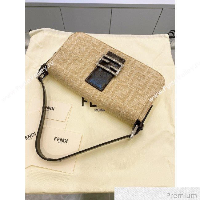 Fendi Baguette Medium FF Canvas Bag Yellow 2020 (SU-20070933)