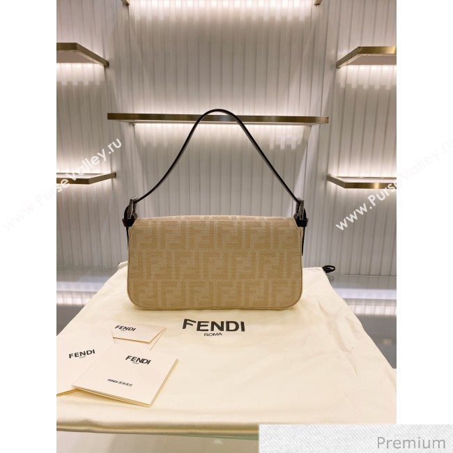 Fendi Baguette Medium FF Canvas Bag Yellow 2020 (SU-20070933)