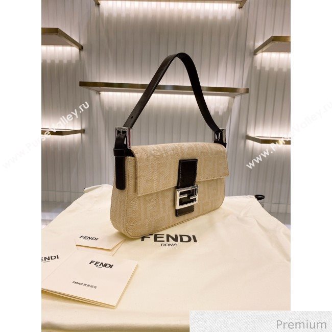 Fendi Baguette Medium FF Canvas Bag Yellow 2020 (SU-20070933)