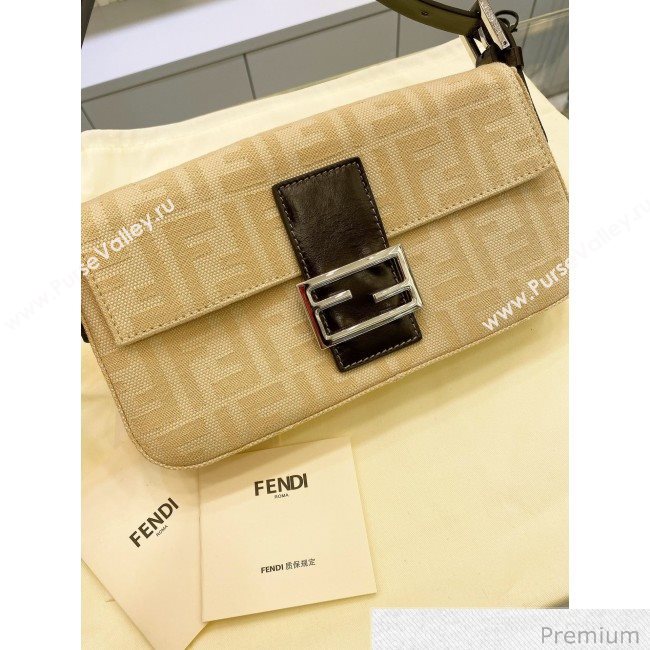 Fendi Baguette Medium FF Canvas Bag Yellow 2020 (SU-20070933)