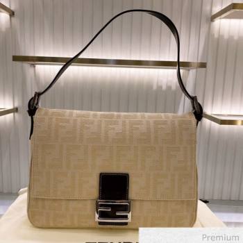 Fendi Baguette Large FF Canvas Bag Yellow 2020 (SU-20070934)