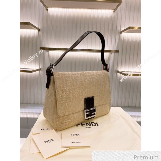 Fendi Baguette Large FF Canvas Bag Yellow 2020 (SU-20070934)