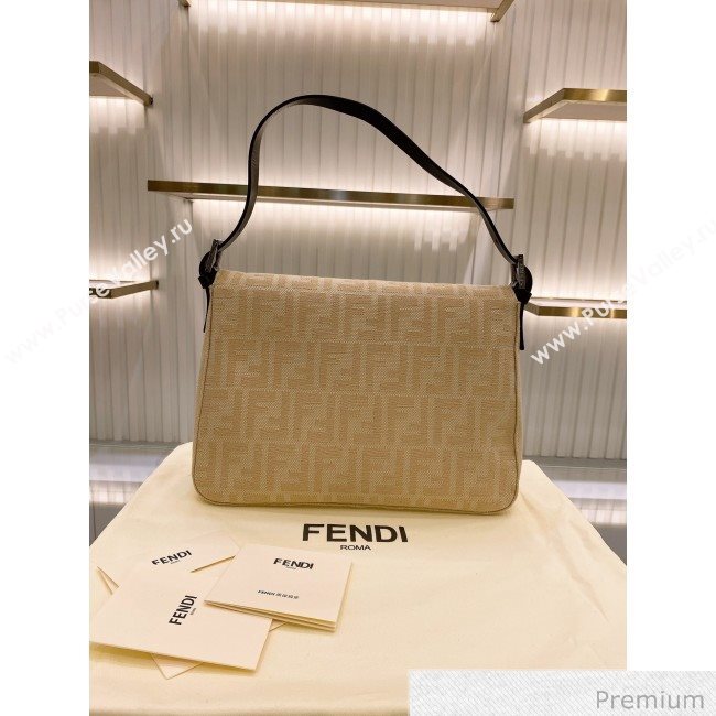 Fendi Baguette Large FF Canvas Bag Yellow 2020 (SU-20070934)