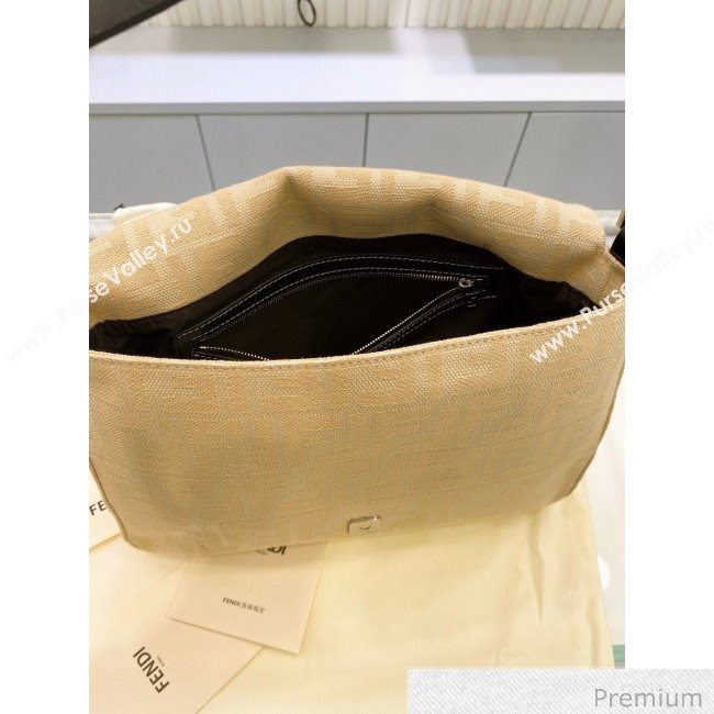 Fendi Baguette Large FF Canvas Bag Yellow 2020 (SU-20070934)