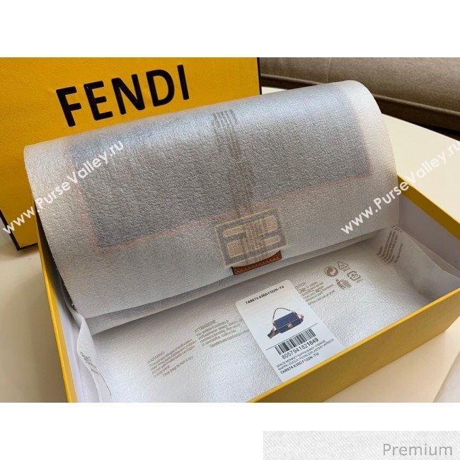 Fendi Baguette Medium FF Canvas Bag Denim Blue 2020 (SU-20071006)