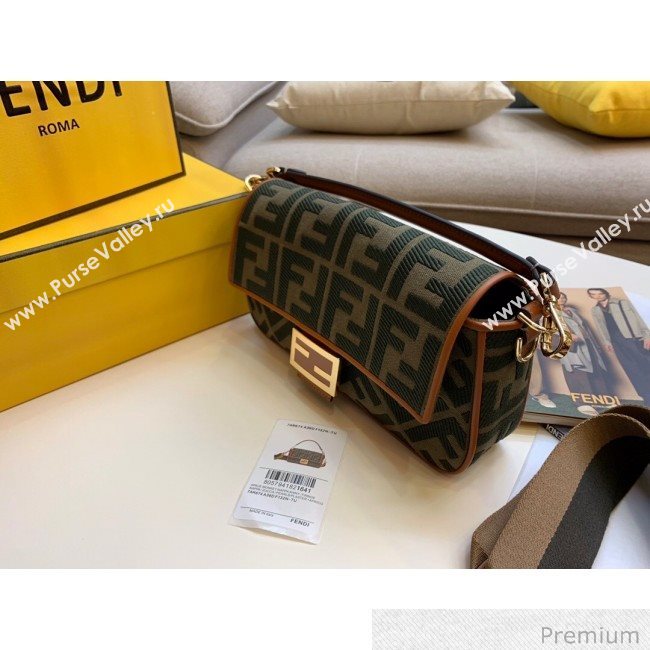 Fendi Baguette Medium FF Canvas Bag Green 2020 (SU-20071007)