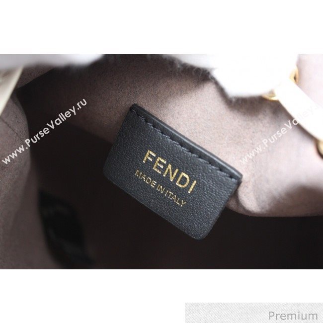 Fendi Mon Tresor Mini FF Leather Bucket Bag Orange 2020 (AFEI-20071011)