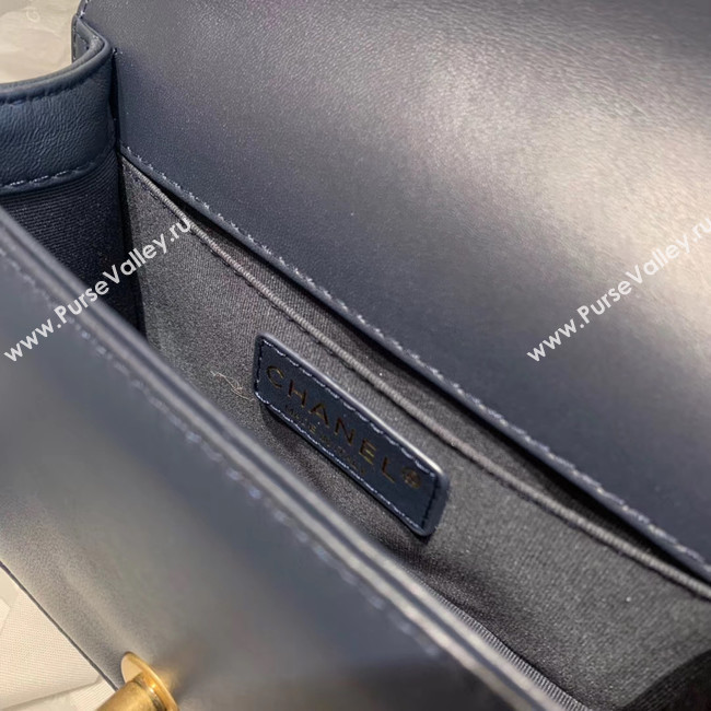 BOY CHANEL flap bag A67085 Navy Blue